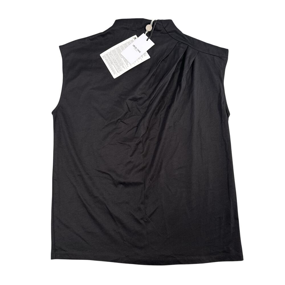 Iris & Ink Women's Black Blouse Top Organic Cotton Size 6